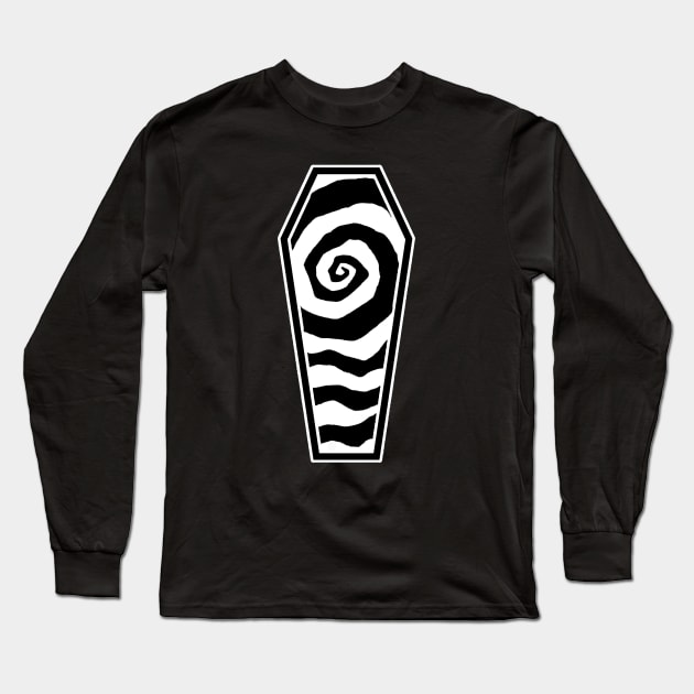 Coffin Swirl Long Sleeve T-Shirt by NightmareCraftStudio